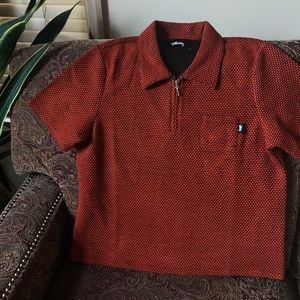 Women's STUSSY FAYE S/SL ZIP COLLAR